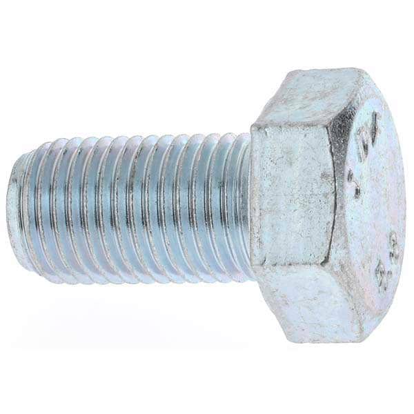 Hex Head Cap Screw: M14 x 1.50 x 25 mm, Grade 8.8 Steel, Zinc-Plated