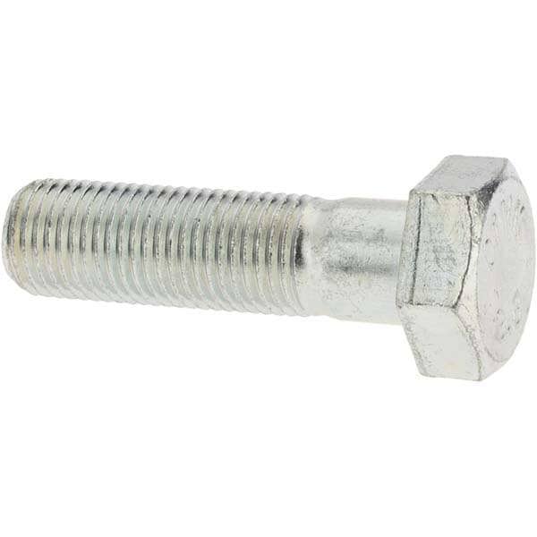 Hex Head Cap Screw: M14 x 1.50 x 50 mm, Grade 8.8 Steel, Zinc-Plated