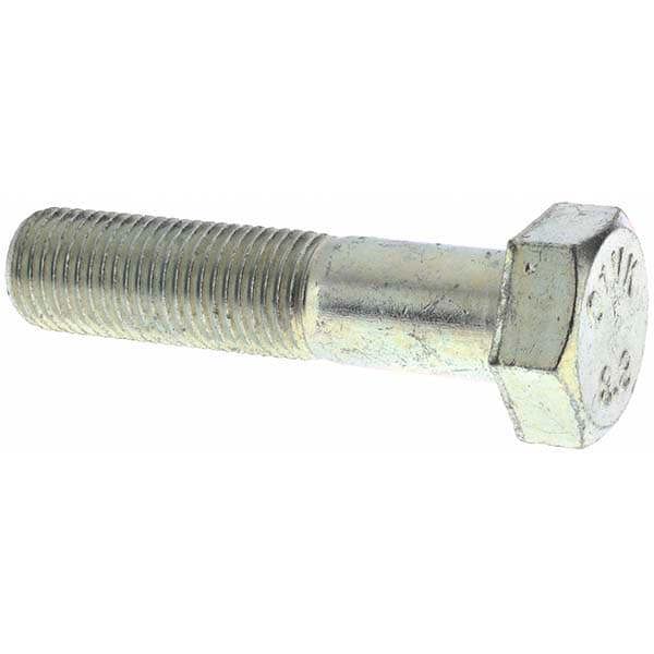 Hex Head Cap Screw: M14 x 1.50 x 60 mm, Grade 8.8 Steel, Zinc-Plated