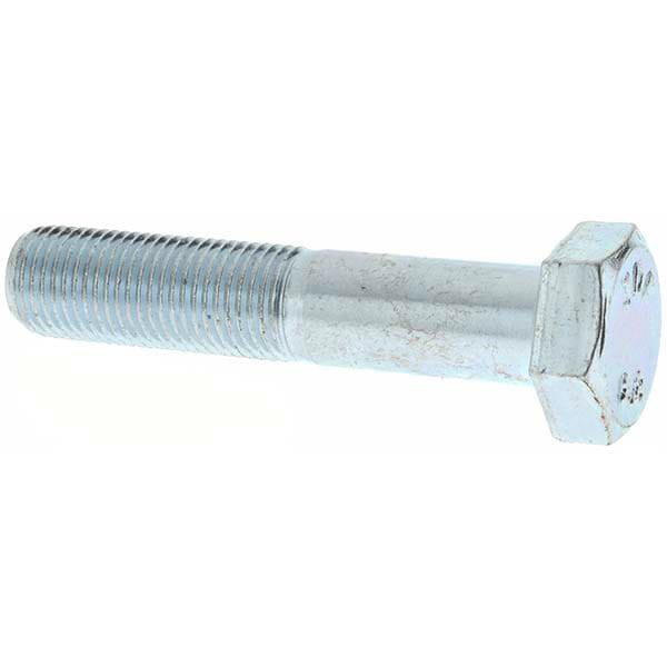 Hex Head Cap Screw: M12 x 1.25 x 60 mm, Grade 8.8 Steel, Zinc-Plated