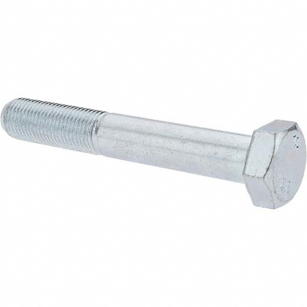 Hex Head Cap Screw: M12 x 1.25 x 80 mm, Grade 8.8 Steel, Zinc-Plated