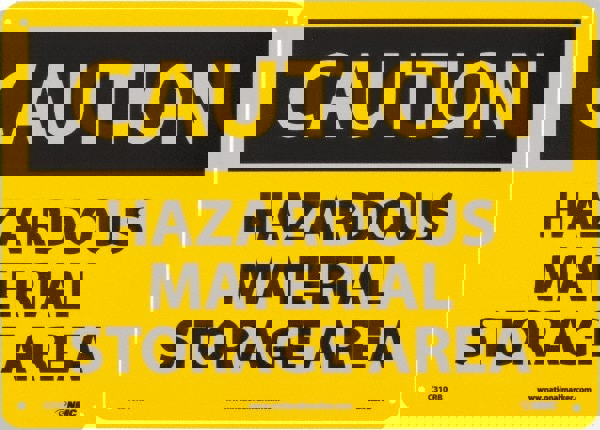 Chemical & Hazardous Material Sign: Rectangle, 