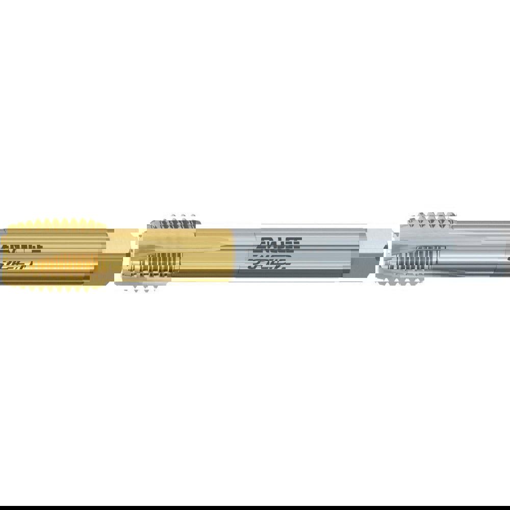 Spiral Point Tap: M10x1.25 Metric Fine, 4 Flutes, Plug Chamfer, 6HX Class of Fit, High-Speed Steel-E-PM, TiN-70 Coated