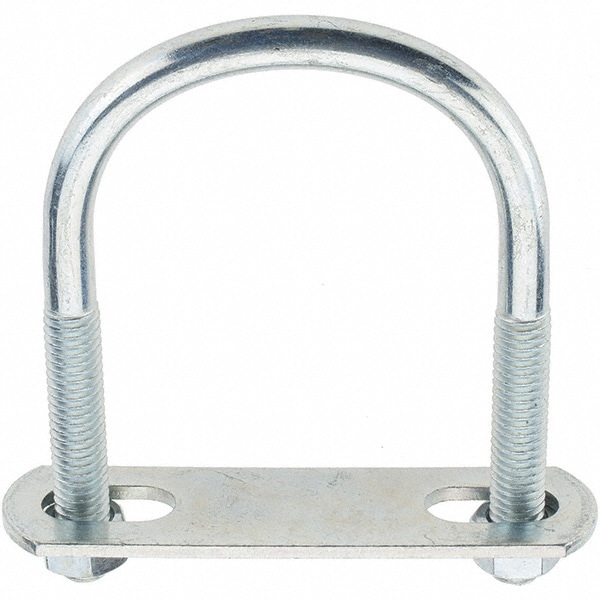 Round U-Bolt: Without Mount Plate, 3/8-16 UNC, 1-3/4