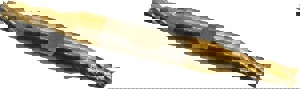 Square End Mill: 1/4'' Dia, 5/8'' LOC, 3/8'' Shank Dia, 3-3/8'' OAL, 4 Flutes, Cobalt