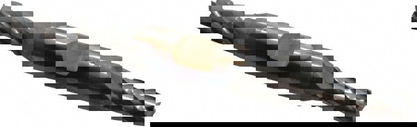 Square End Mill: 17/64'' Dia, 11/16'' LOC, 3/8'' Shank Dia, 3-3/8'' OAL, 4 Flutes, High Speed Steel