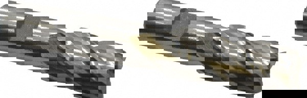 Square End Mill: 19/32'' Dia, 1-3/8'' LOC, 1/2'' Shank Dia, 3-3/8'' OAL, 4 Flutes, High Speed Steel