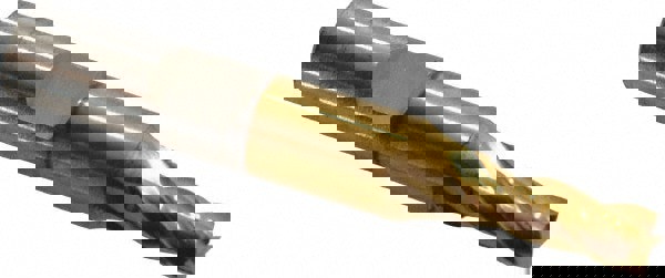 Square End Mill: 15/64'' Dia, 5/8'' LOC, 3/8'' Shank Dia, 2-7/16'' OAL, 4 Flutes, High Speed Steel