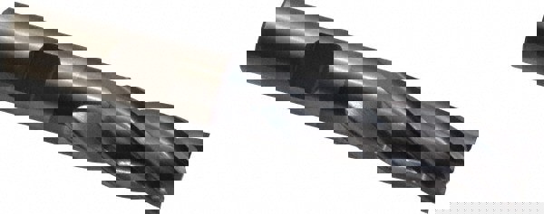 Square End Mill: 17/32'' Dia, 1-3/8'' LOC, 1/2'' Shank Dia, 3-3/8'' OAL, 4 Flutes, High Speed Steel