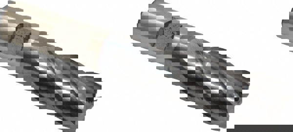 Square End Mill: 19/32'' Dia, 1-3/8'' LOC, 1/2'' Shank Dia, 3-3/8'' OAL, 4 Flutes, High Speed Steel