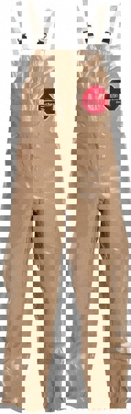 Non-Disposable Rain & Chemical-Resistant Bib Overalls: Tan, Film Laminate