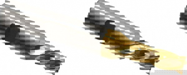 Square End Mill: 1/4'' Dia, 5/8'' LOC, 3/8'' Shank Dia, 2-7/16'' OAL, 4 Flutes, High Speed Steel