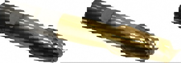 Square End Mill: 37/64'' Dia, 1-1/8'' LOC, 1/2'' Shank Dia, 3-3/8'' OAL, 2 Flutes, High Speed Steel