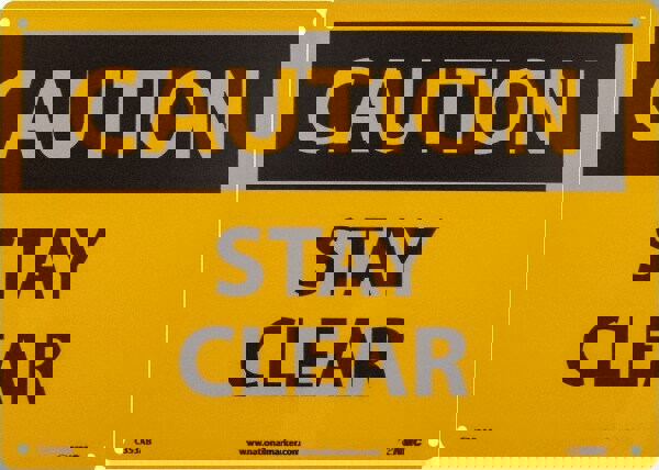 Accident Prevention Sign: Rectangle, 