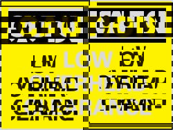 Accident Prevention Sign: Rectangle, 