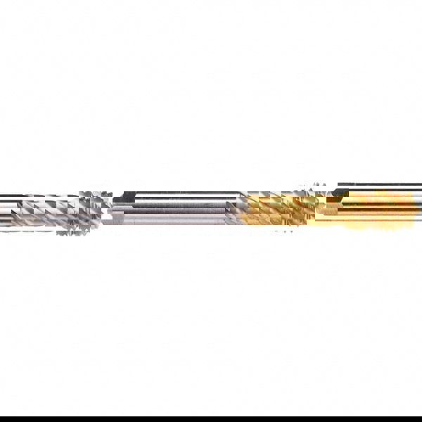 Spiral Flute Tap: M12x1.75 Metric, 4 Flutes, Modified Bottoming, 6HX Class of Fit, TIN Coated
