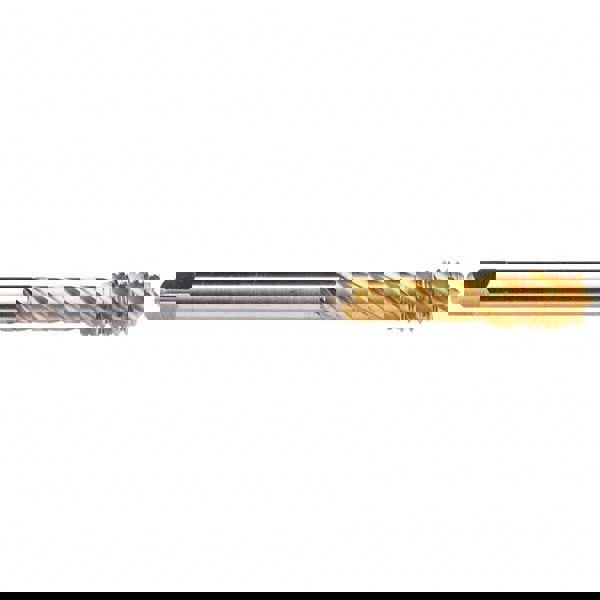 Spiral Flute Tap: M12x1.00 MF, Modified Bottoming, 6H Class of Fit, Powdered Metal, TiN-60 Coated