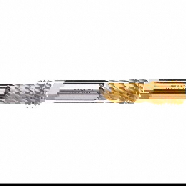 Spiral Flute Tap: M18x1.50 Metric Fine, Modified Bottoming, 6HX Class of Fit, HSS-E, TIN Coated