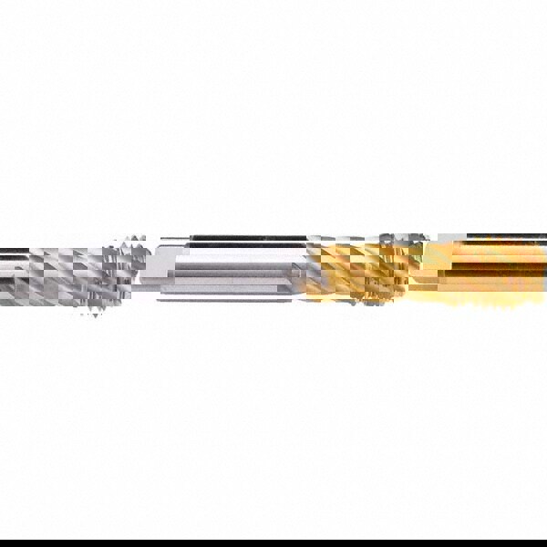Spiral Flute Tap: M18x1.50 Metric Fine, 3 Flutes, 2-3P, 6HX Class of Fit, TIN Coated