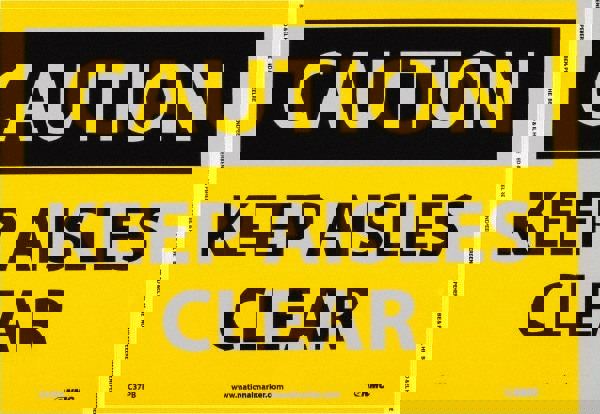 Accident Prevention Sign: Rectangle, 