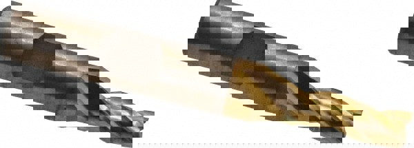 Square End Mill: 1/4'' Dia, 5/8'' LOC, 3/8'' Shank Dia, 2-7/16'' OAL, 3 Flutes, High Speed Steel