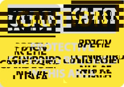 Accident Prevention Sign: Rectangle, 