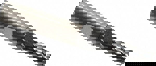 Square End Mill: 1/4'' Dia, 5/8'' LOC, 3/8'' Shank Dia, 2-7/16'' OAL, 3 Flutes, High Speed Steel