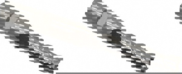 Square End Mill: 5/16'' Dia, 1-3/8'' LOC, 3/8'' Shank Dia, 3-1/8'' OAL, 3 Flutes, High Speed Steel