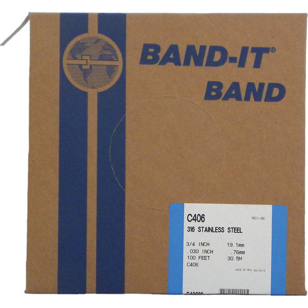 Band Clamps; Clamp Type: Banding ; Material: Stainless Steel ; Number of Pieces: 1 ; Material Grade: 316 ; Includes: 100/Roll ; System Of Measurement: Decimal Inch