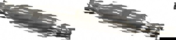 Square End Mill: 1/4'' Dia, 5/8'' LOC, 3/8'' Shank Dia, 3-3/8'' OAL, 4 Flutes, High Speed Steel