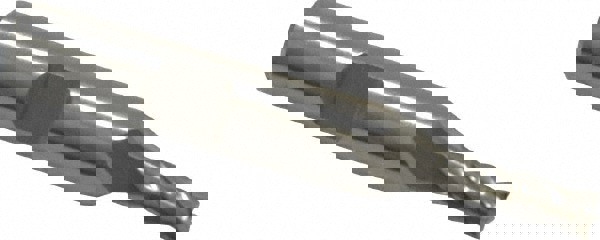 Square End Mill: 3/16'' Dia, 1/2'' LOC, 3/8'' Shank Dia, 2-3/8'' OAL, 4 Flutes, High Speed Steel