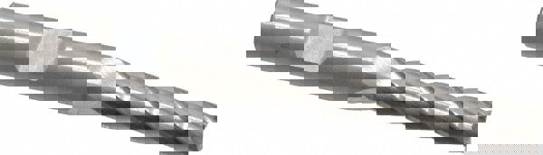 Square End Mill: 5/16'' Dia, 1-3/8'' LOC, 3/8'' Shank Dia, 3-1/8'' OAL, 4 Flutes, High Speed Steel