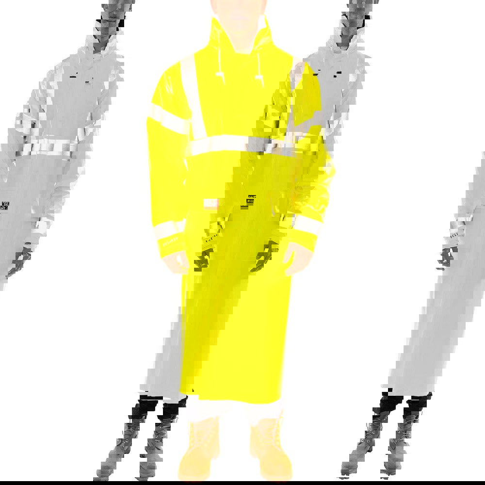 Jackets & Coats; Garment Style: Coat ; Size: X-Large ; Protection Type: Arc Flash; Flame Resistant ; Gender: Unisex ; Material: PVC on Nomex ; Closure Type: Zipper & Snaps