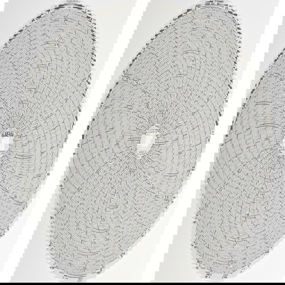 2000&deg;F, 24 Hour Recording Time Chart