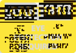 Accident Prevention Sign: Rectangle, 