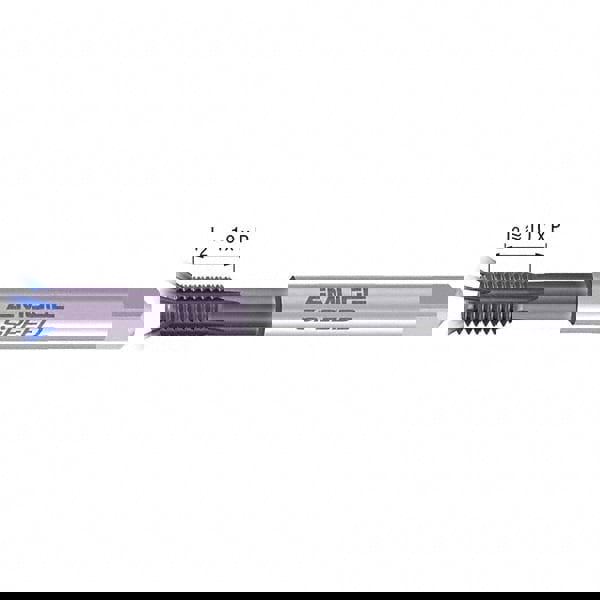 Thread Forming Tap: M12x1.25 Metric Fine, 6H Class of Fit, Modified Bottoming, Solid Carbide, TiCN Coated