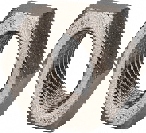 Hex Nut: 1-1/4-7, Grade 18-8 Stainless Steel, Bright/Uncoated Finish