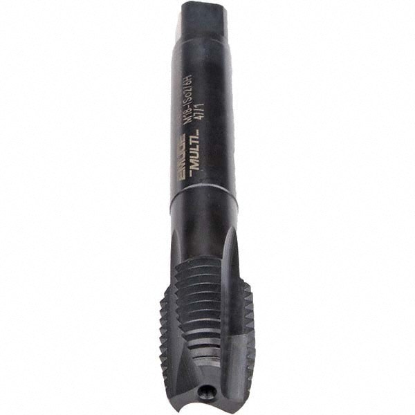 Spiral Point Tap: M24 x 3, Metric Coarse, 3 Flutes, Plug, 6H, Cobalt, Nitride/Oxide Finish