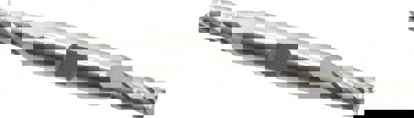 Square End Mill: 9/32'' Dia, 11/16'' LOC, 3/8'' Shank Dia, 3-3/8'' OAL, 4 Flutes, Cobalt