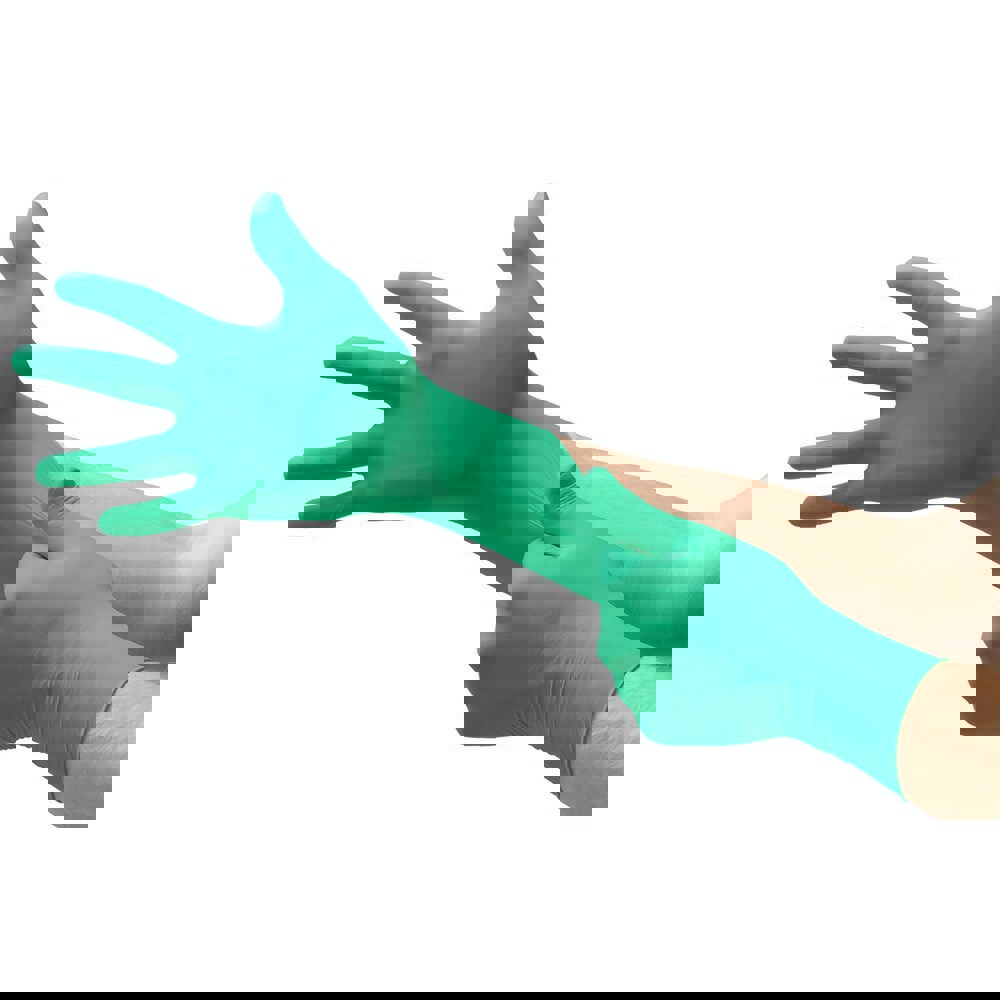 Disposable/Single Use Gloves; Primary Material: Neoprene ; Thickness (mil): 5.1 ; Grip Surface: Textured (Fingertips) ; Grade: General Purpose ; Cuff Type: Regular ; Length (Inch): 9.6