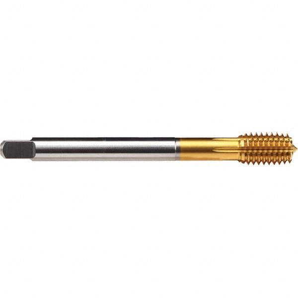 Thread Forming Tap: M14x2.00 Metric, 6H Class of Fit, Modified Bottoming, Powdered Metal High Speed Steel, TiN-80 Coated