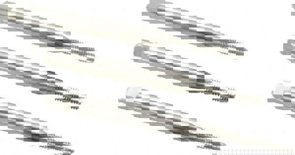 Tap Set: #2-56 UNC, 3 Flute, Bottoming Plug & Taper, High Speed Steel, Bright Finish