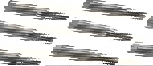 Tap Set: #3-48 UNC, 3 Flute, Bottoming Plug & Taper, High Speed Steel, Bright Finish