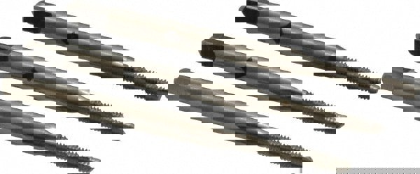 Tap Set: #3-56 UNF, 3 Flute, Bottoming Plug & Taper, High Speed Steel, Bright Finish