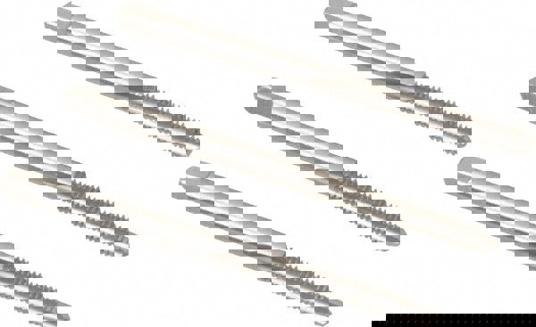 Tap Set: #5-40 UNC, 3 Flute, Bottoming Plug & Taper, High Speed Steel, Bright Finish