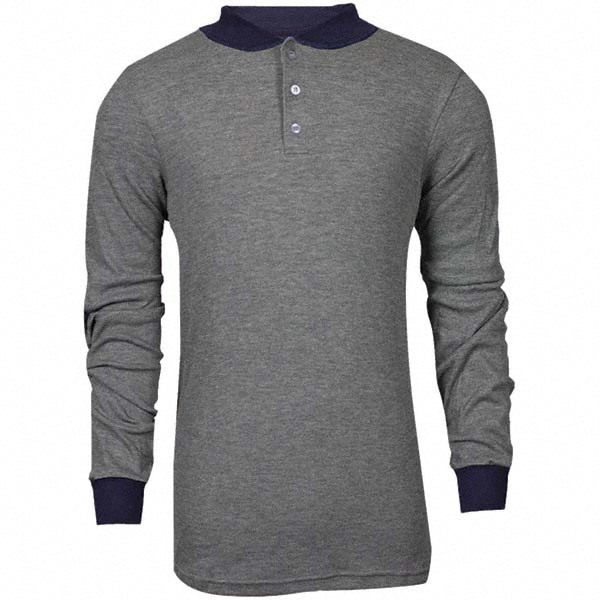 Fire-Resistant Shirt: 2X-Large, Gray, Polyester
