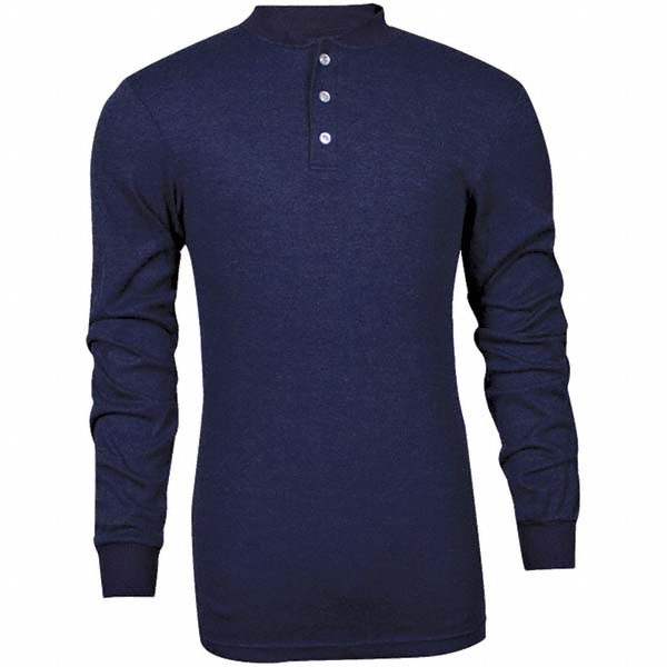 Fire-Resistant Shirt: 3X-Large, Navy Blue, Polyester