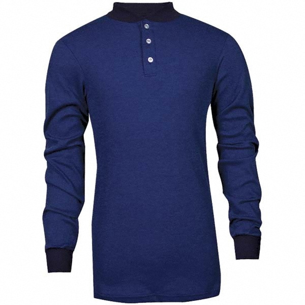 Fire-Resistant Shirt: 2X-Large, Royal Blue, Polyester