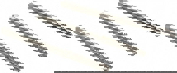 Tap Set: #6-40 UNF, 3 Flute, Bottoming Plug & Taper, High Speed Steel, Bright Finish