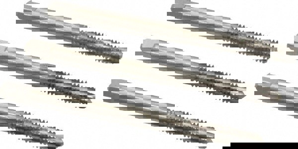 Tap Set: #8-32 UNC, 4 Flute, Bottoming Plug & Taper, High Speed Steel, Bright Finish